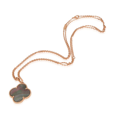 CLOVER LARGE 25MM DARK MOP  NECKLACE