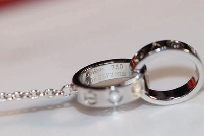 LOVE NECKLACE ROSE GOLD AND SILVER