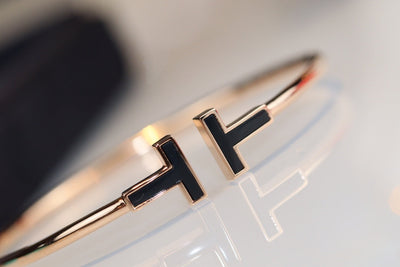 T BRACELET 1.8MM ONYX ROSE GOLD