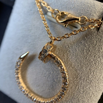 JUSTE NECKLACE ROSE GOLD DIAMONDS