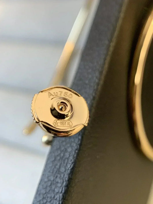 JUSTE EARRINGS GOLD DIAMONDS 1.8MM