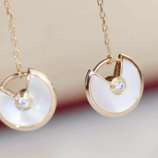 AMULETTE DROP EARRINGS MOP ROSE GOLD