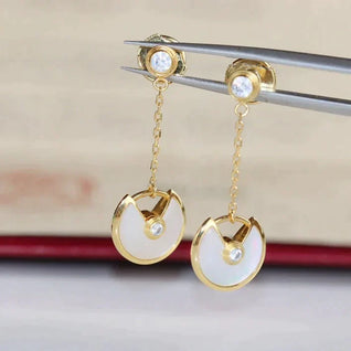 AMULETTE DROP EARRINGS MOP ROSE GOLD