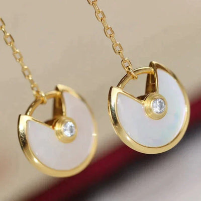 AMULETTE DROP EARRINGS MOP ROSE GOLD