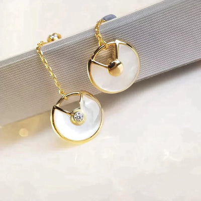 AMULETTE DROP EARRINGS MOP GOLD