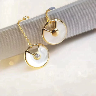 AMULETTE DROP EARRINGS MOP GOLD