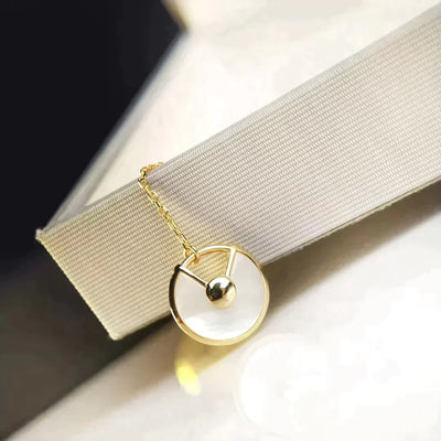 AMULETTE DROP EARRINGS MOP GOLD