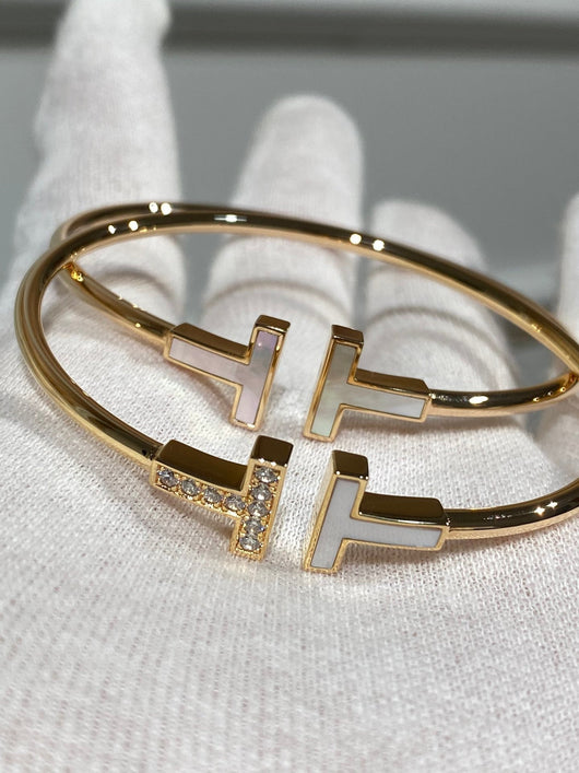 T BRACELET 1.8MM MOP DIAMOND ROSE GOLD