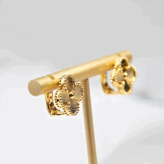 CLOVER MEDIUM 1 MOTIFS LASER EARRINGS