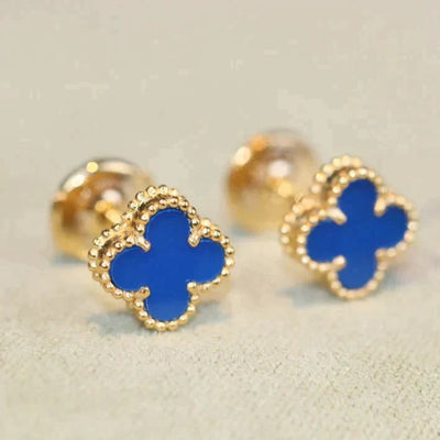 CLOVER MINI 9.5MM TURQUOISE EARRINGS