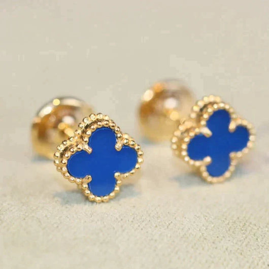 CLOVER MINI 9.5MM TURQUOISE EARRINGS
