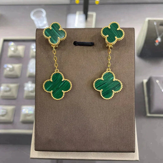 CLOVER 2 MOTIFS  EARRINGS (MULTIPLE CHOICES）