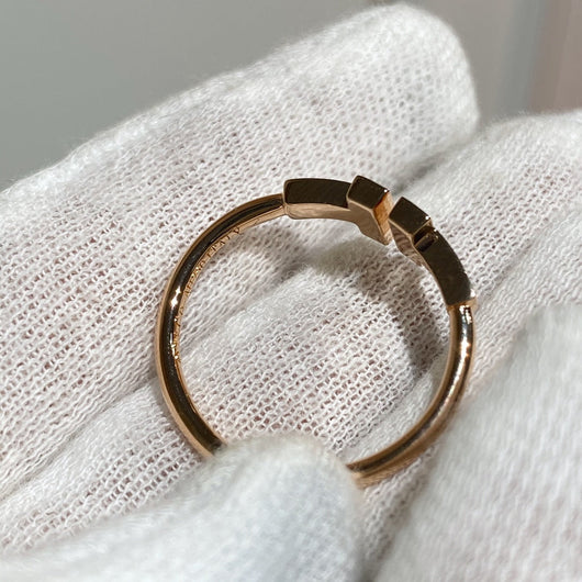 T WIRE RING DIAMOND ROSE GOLD