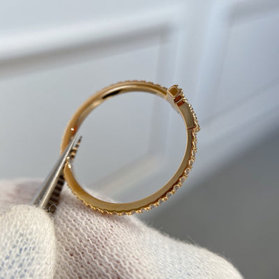 T RING DIAMOND ROSE GOLD