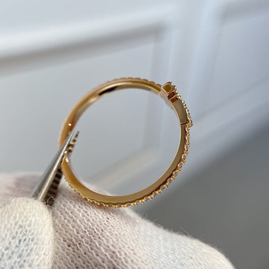 T RING DIAMOND ROSE GOLD