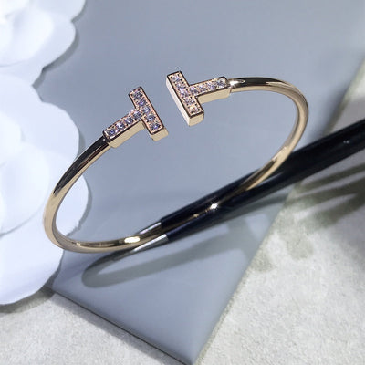 T BRACELET ROSE GOLD 1.8MM DIAMOND