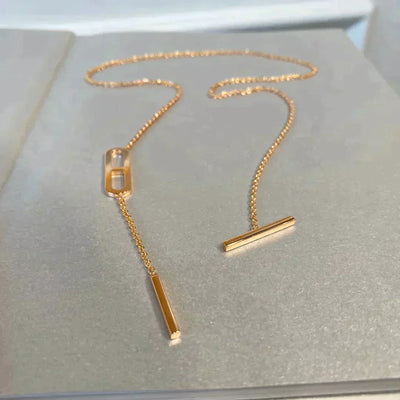FARANDOLE LONG NECKLACE ROSE GOLD