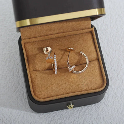 JUSTE EARRINGS 12.75MM  DIAMOND ROSE GOLD