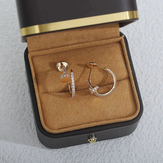 JUSTE EARRINGS 12.75MM  DIAMOND ROSE GOLD
