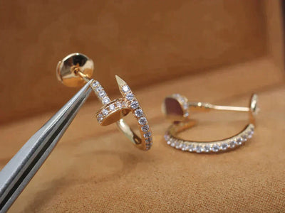 JUSTE EARRINGS 12.75MM  DIAMOND ROSE GOLD