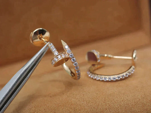 JUSTE EARRINGS 12.75MM  DIAMOND ROSE GOLD