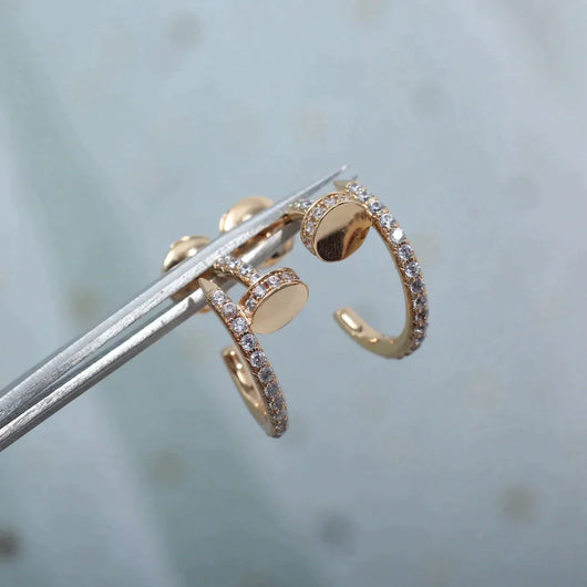 JUSTE EARRINGS 12.75MM  DIAMOND ROSE GOLD