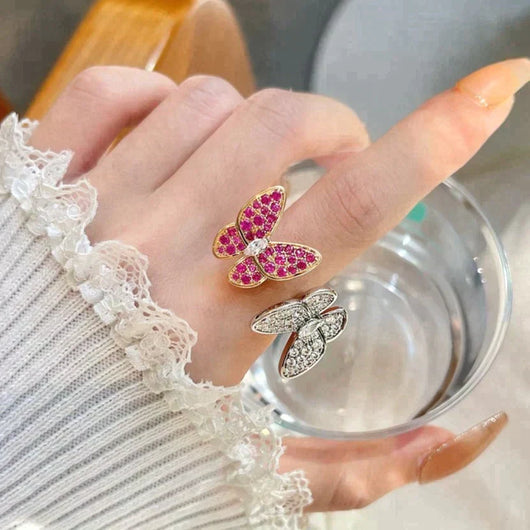 TWIN BUTTERFLY DIAMOND RING