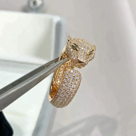 PANTHERE ROSE GOLD DIAMOND RING