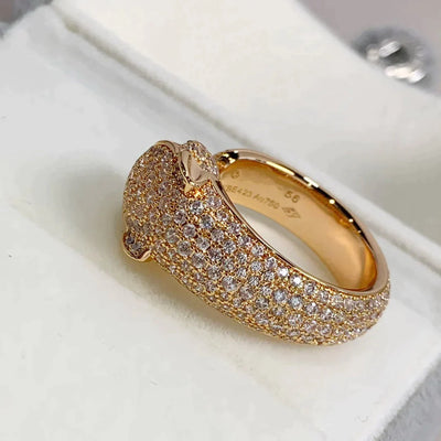 PANTHERE ROSE GOLD DIAMOND RING