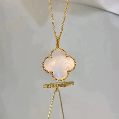 CLOVER LARGE 25MM MOTHER OF PEARL NECKLACE
