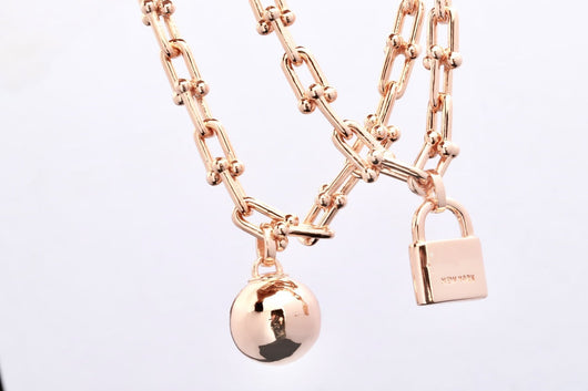 HARDWEAR ROSE GOLD WRAP NECKLACE