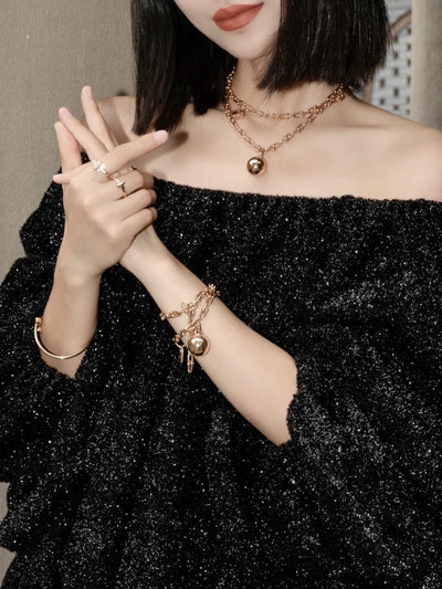 HARDWEAR ROSE GOLD WRAP NECKLACE