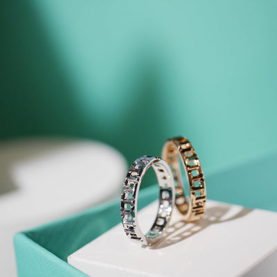 T TRUE 3.5MM ROSE GOLD RING