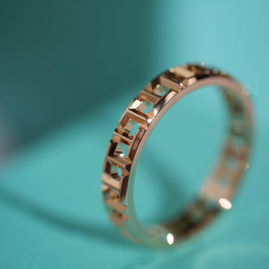 T TRUE 3.5MM ROSE GOLD RING