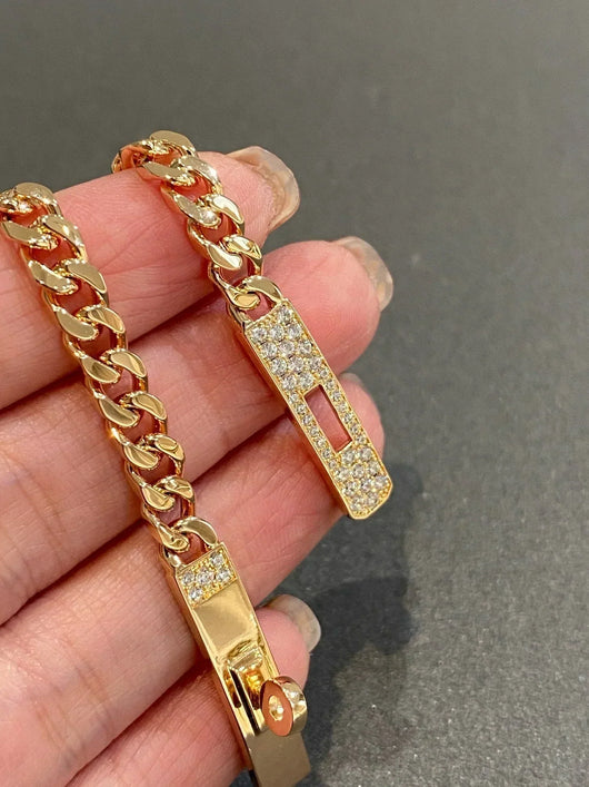 KELLY CHAIN ROSE GOLD DIAMONDS BRACELET