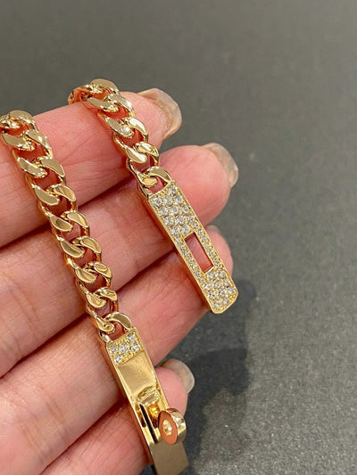 KELLY CHAIN ROSE GOLD DIAMONDS BRACELET
