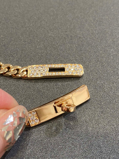 KELLY CHAIN ROSE GOLD DIAMONDS BRACELET
