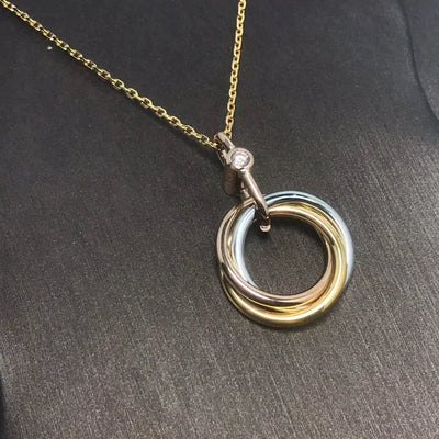 TRINITY SILVER GOLD ROSE GOLD NECKLACE