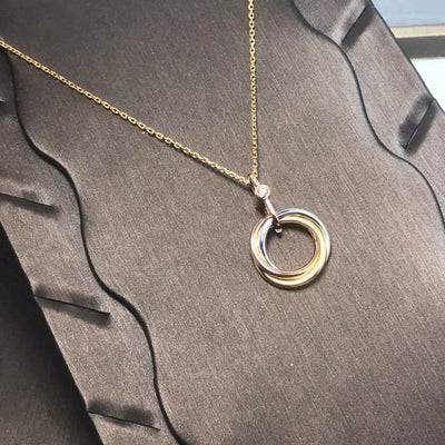 TRINITY SILVER GOLD ROSE GOLD NECKLACE