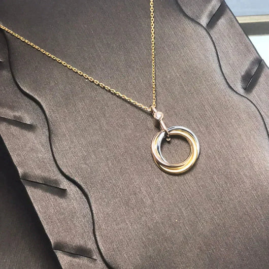 TRINITY SILVER GOLD ROSE GOLD NECKLACE