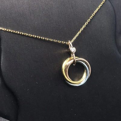 TRINITY SILVER GOLD ROSE GOLD NECKLACE