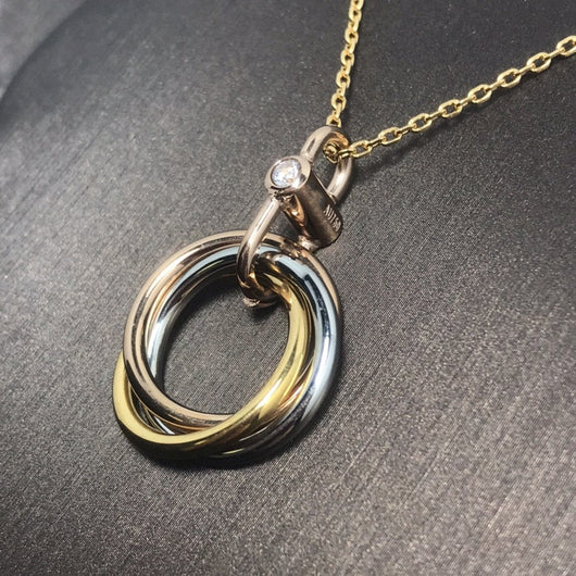 TRINITY SILVER GOLD ROSE GOLD NECKLACE