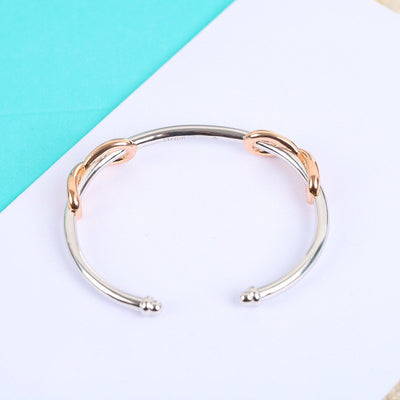 INFINITY SILVER ROSE GOLD BRACELET