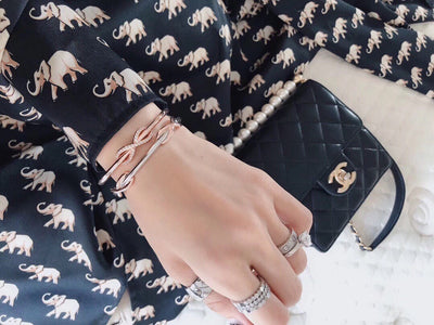 INFINITY SILVER ROSE GOLD BRACELET