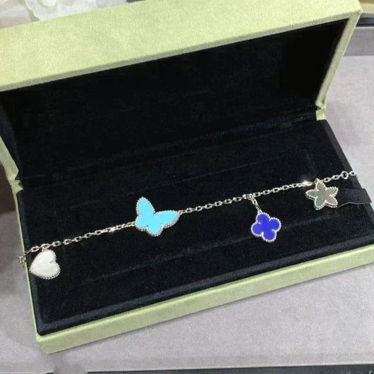 LUCKY SPRING 4 MOTIF BRACELET SILVER