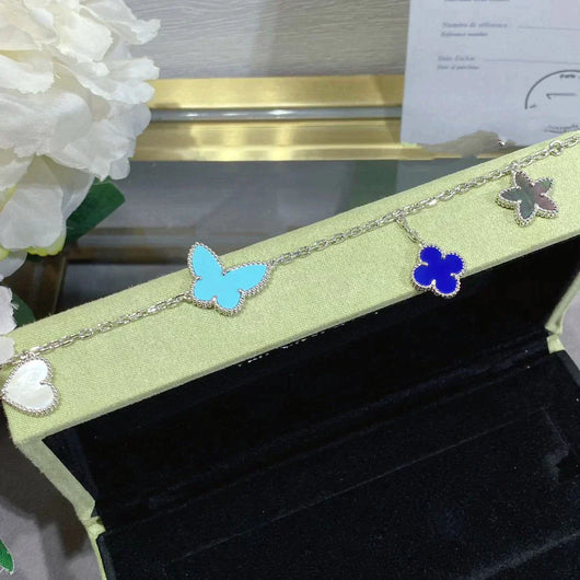 LUCKY SPRING 4 MOTIF BRACELET SILVER