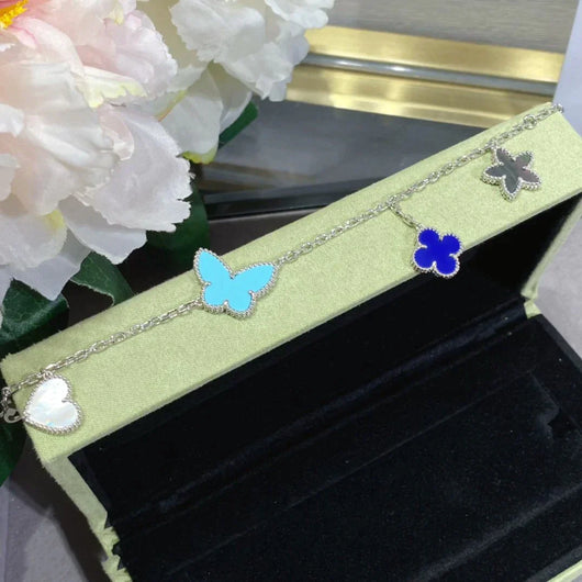 LUCKY SPRING 4 MOTIF BRACELET SILVER