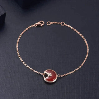 AMULETTE CARNELIAN ROSE GOLD BRACELET