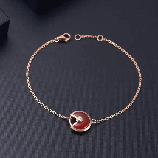 AMULETTE CARNELIAN ROSE GOLD BRACELET