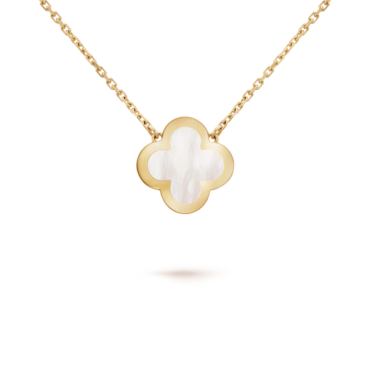 PURE CLOVER ROSE GOLD MOP NECKLACE